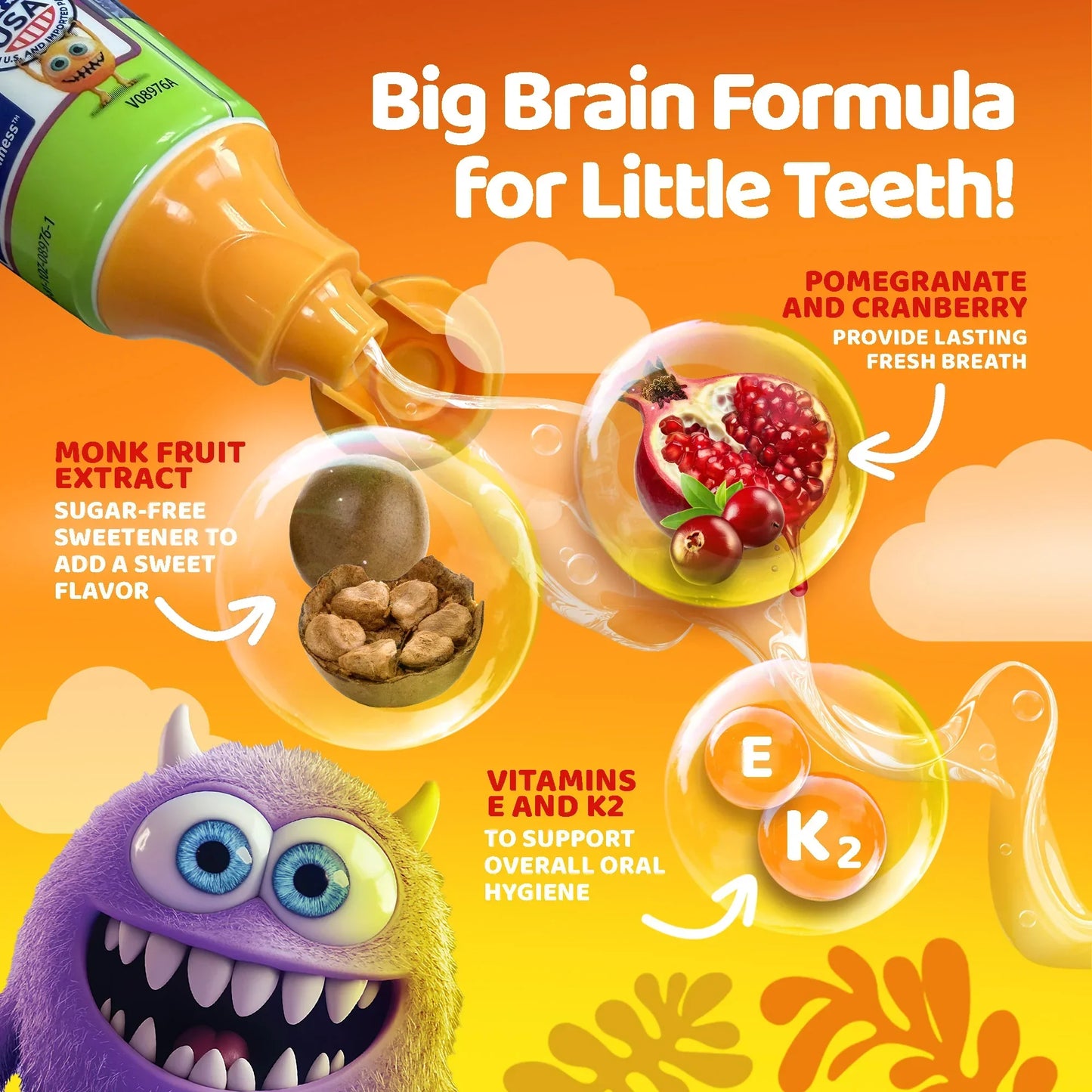 Kids Toothpaste with Xylitol & Hydroxyapatite, Strawberry Mango – 0.98 oz