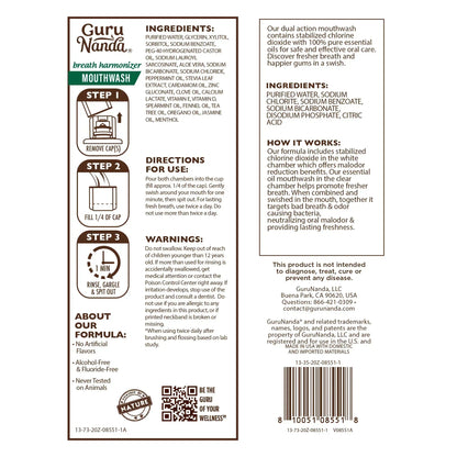 Dual Barrel Breath Harmonizer Mouthwash, Wild Mint
