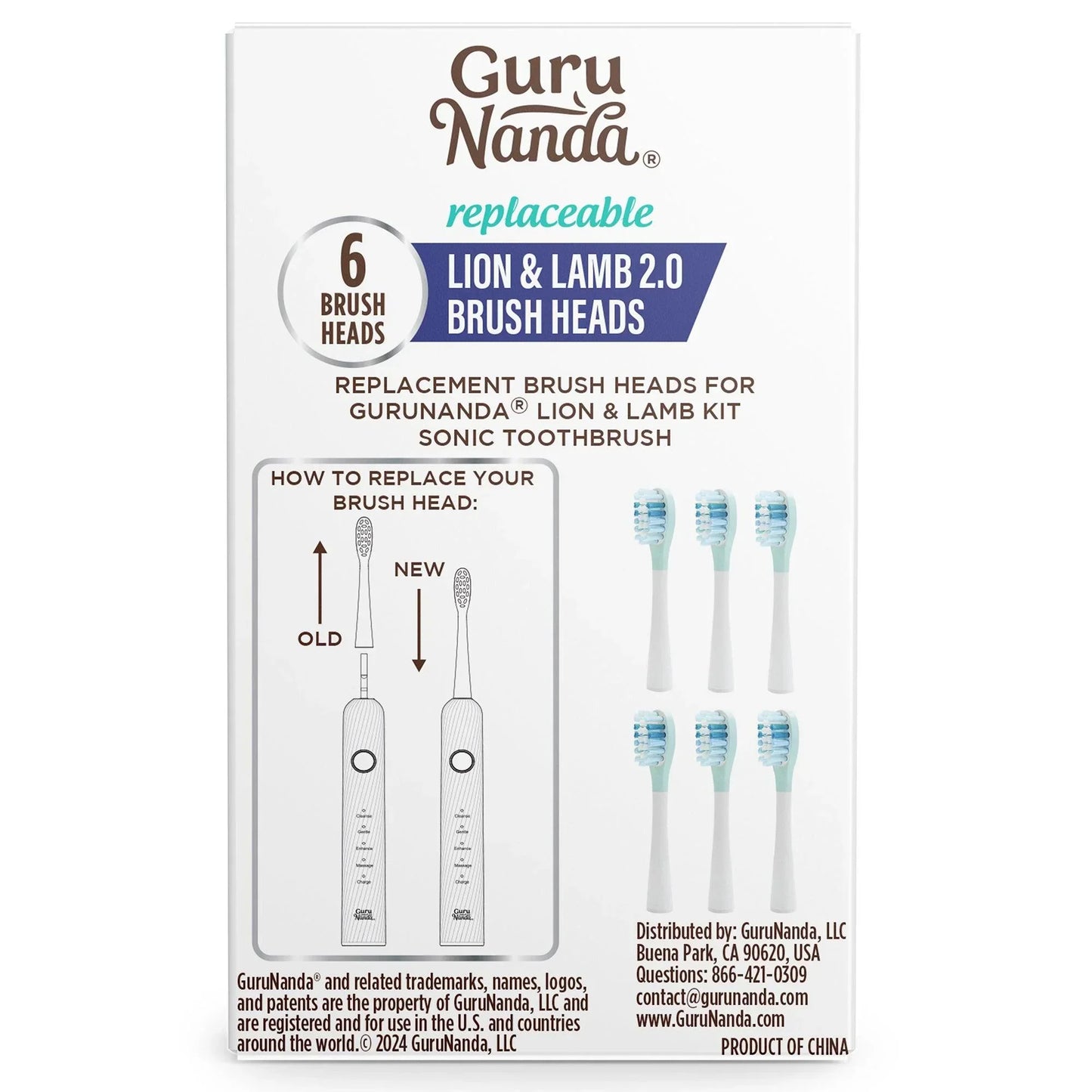 Lion & Lamb 2.0 Replacement Brush Heads – 6 Pack