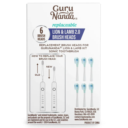 Lion & Lamb 2.0 Replacement Brush Heads – 6 Pack