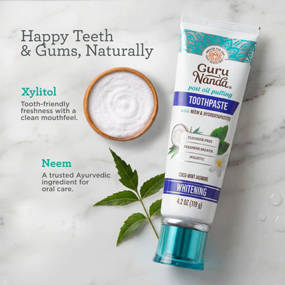 Hydroxyapatite & Neem Whitening Toothpaste, Fluoride Free