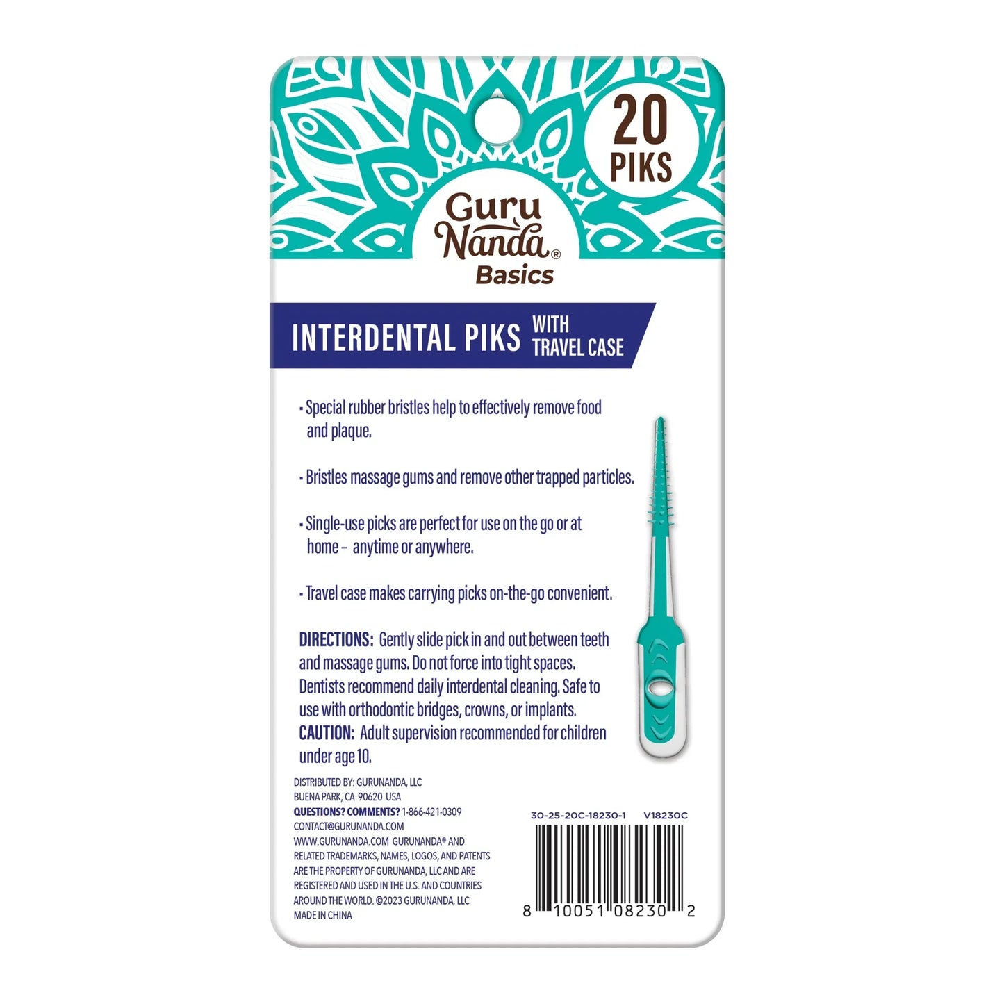 Interdental Picks with Travel Case – 20 Count