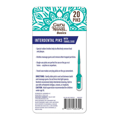 Interdental Picks with Travel Case – 20 Count