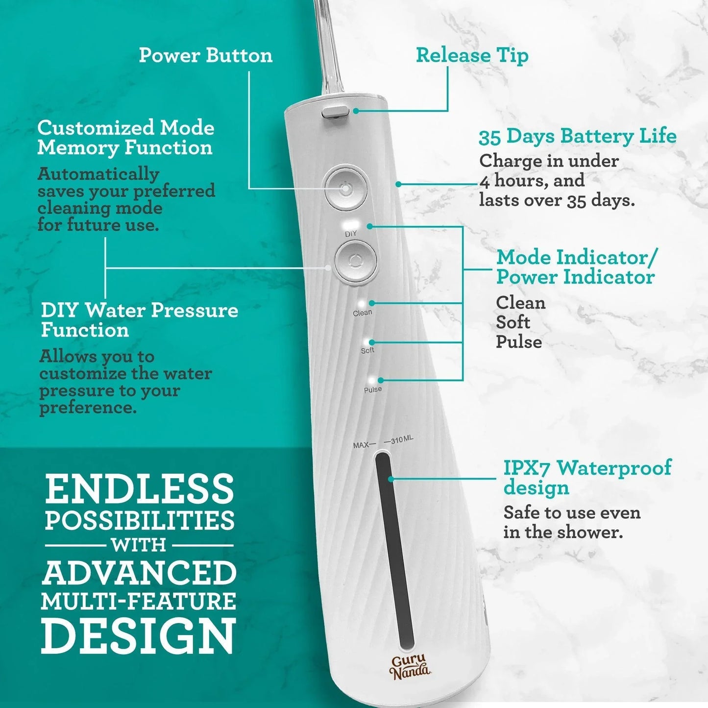 Lion & Lamb 2.0 Portable Sonic Toothbrush & Water Flosser
