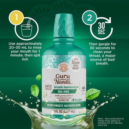 Fresh Breath Harmonizer Oral Rinse, Wild Mint