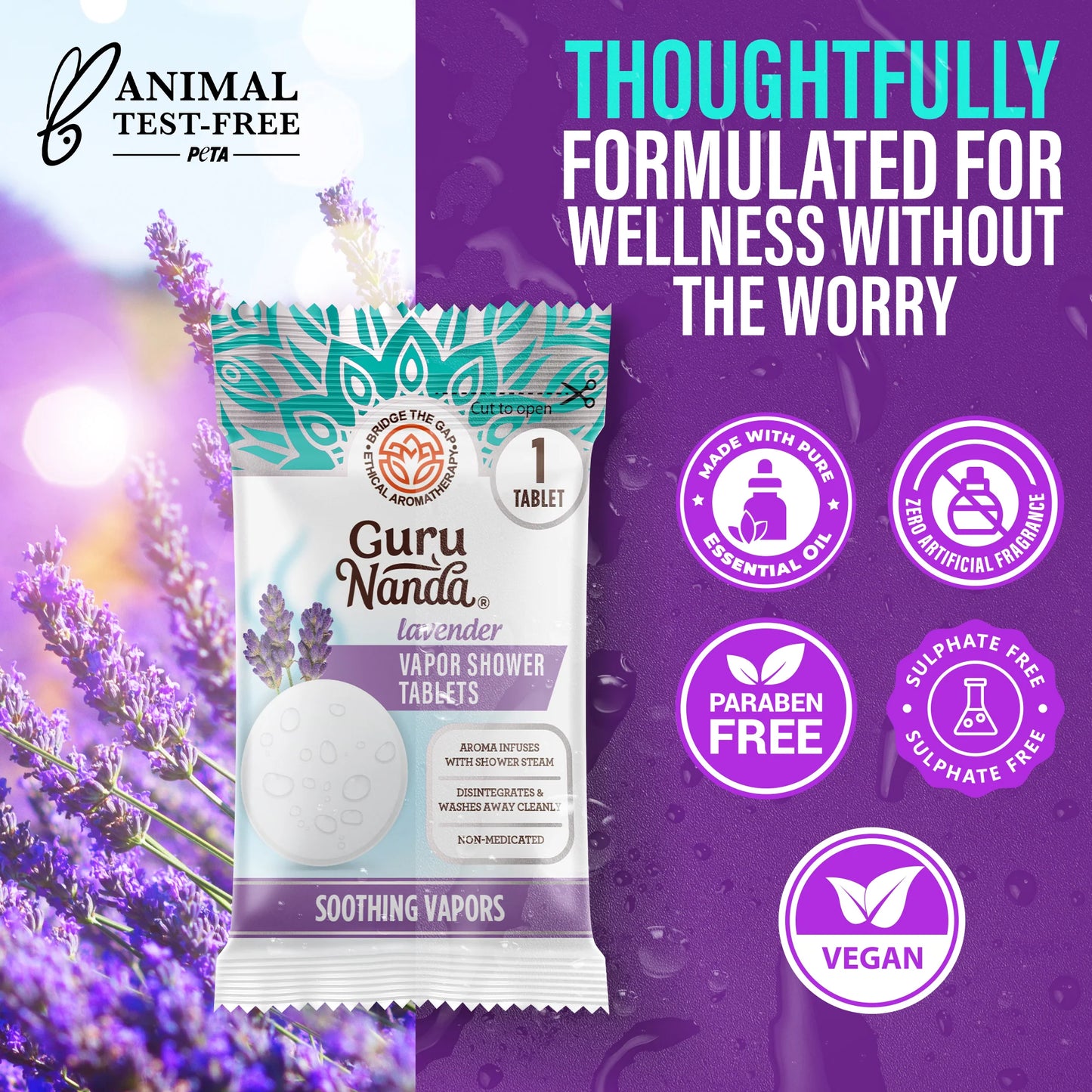 Lavender Vapor Shower Tablets - 5 Count
