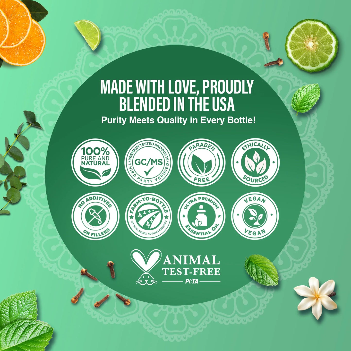 6 Essential Oil Blends Set, 10 ML
