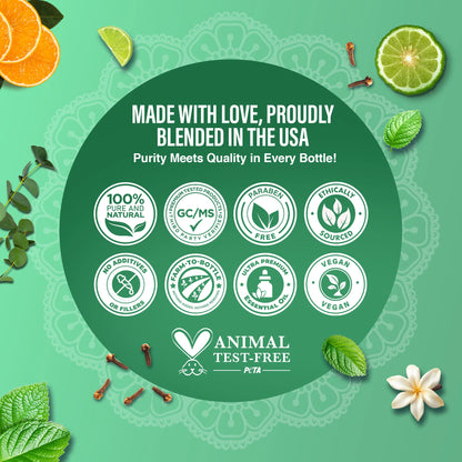 6 Essential Oil Blends Set, 10 ML