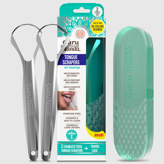 Spoon-Shaped Stainless-Steel Tongue Scraper – 2 Pack