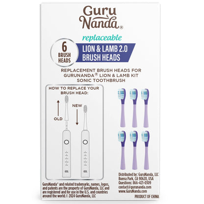 Lion & Lamb 2.0 Replacement Brush Heads – 6 Pack