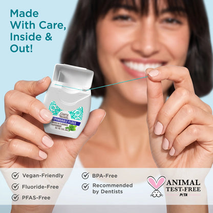 Peppermint Flavored Expandable Dental Floss – 55 Yards