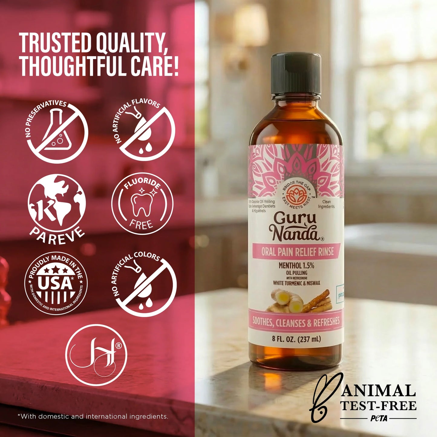Oral Pain Relief Oil Pulling – 8 fl. oz.