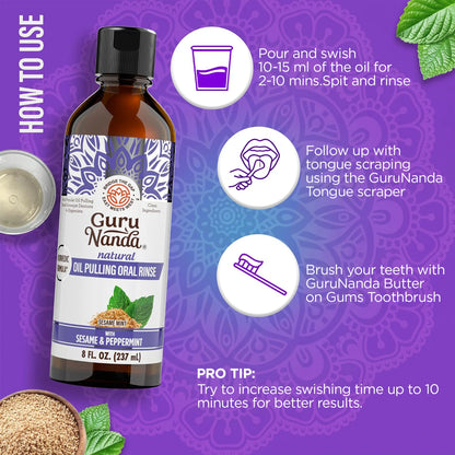 Sesame & Peppermint Oil Pulling – 8 fl. oz.
